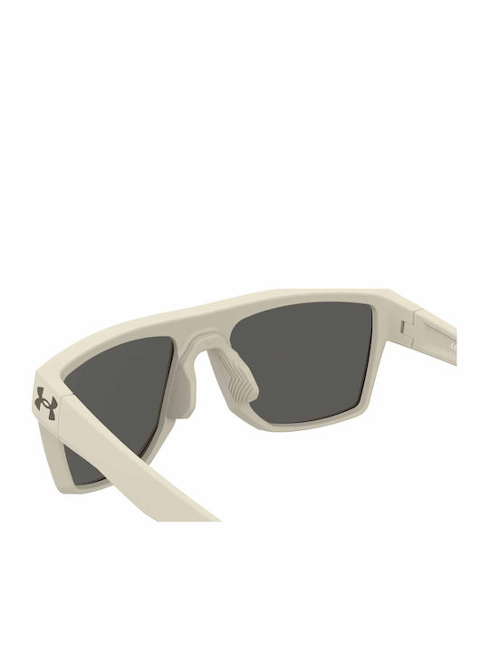 Under Armour Unisex Sunglasses with Beige Plastic Frame and Beige Lens