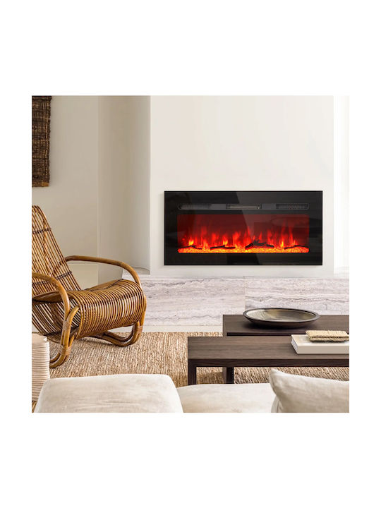 Bakaji Επιτοίχιο Ηλεκτρικό Τζάκι 900W 105.6x12cm