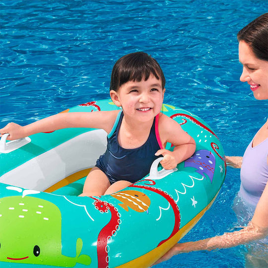 Bestway Kids Inflatable Boat Turquoise 119x79cm