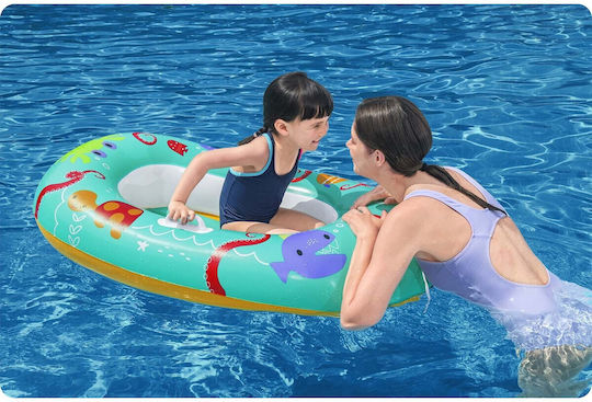 Bestway Kids Inflatable Boat Turquoise 119x79cm