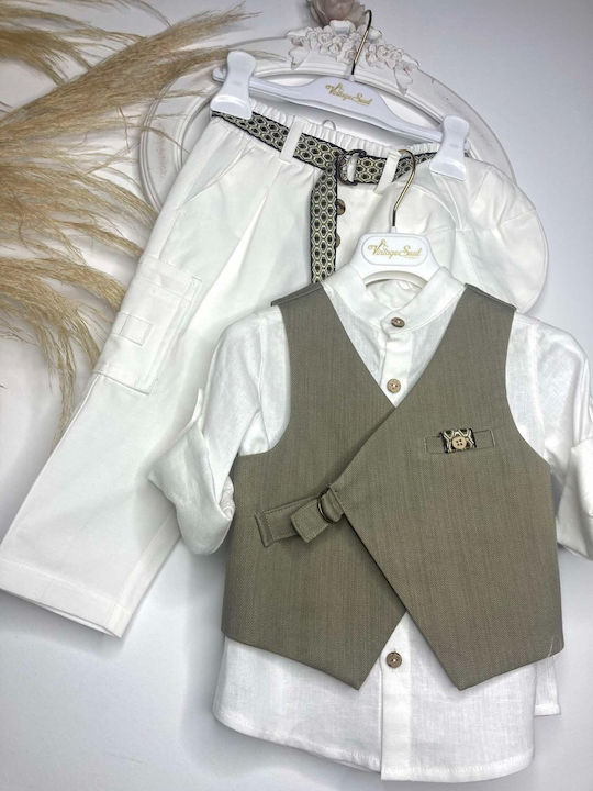 Vintage Soul Taufkleidung für Jungen Ecru Anzug