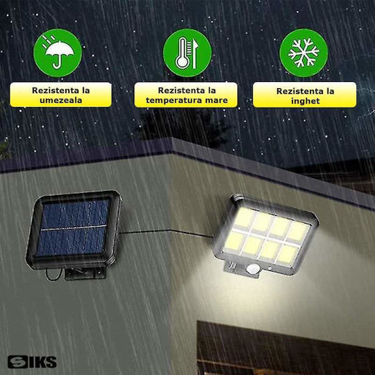 Montat pe perete Lampă Solară 30W 1800lm Alb Rece 6000K cu Senzor de Mișcare și Telecomandă