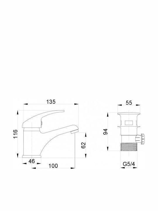 Hydroland Mischung Waschtischarmatur Chrome