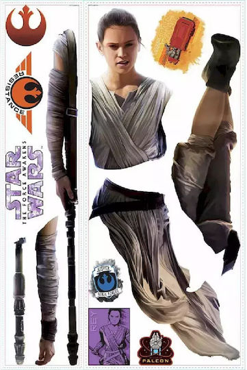 Διακοσμητικό Αυτοκόλλητο Τοίχου Star Wars Ep Vii Rey 1τμχ RoomMates Decor