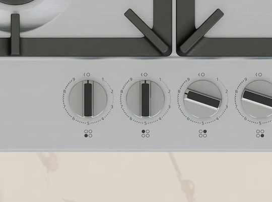 Neff N 70 Εστία Φυσικού Αερίου Αυτόνομη 58.2x52εκ. Ασημί