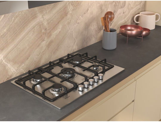 Whirlpool Natural Gas Cooktop Autonomous 75x51εκ. Silver