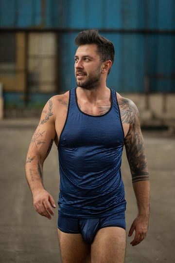 Anais Apparel Naval Sexy Ανδρικό Top Μπλε