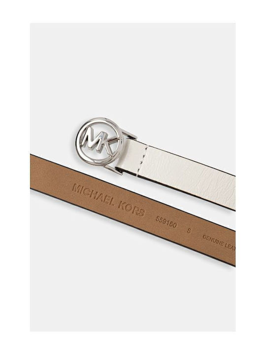 Michael Kors Δερμάτινη Γυναικεία Ζώνη Λευκή
