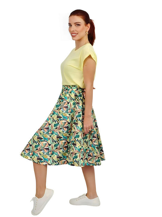 Maxi Skirt Floral Hawaii Print