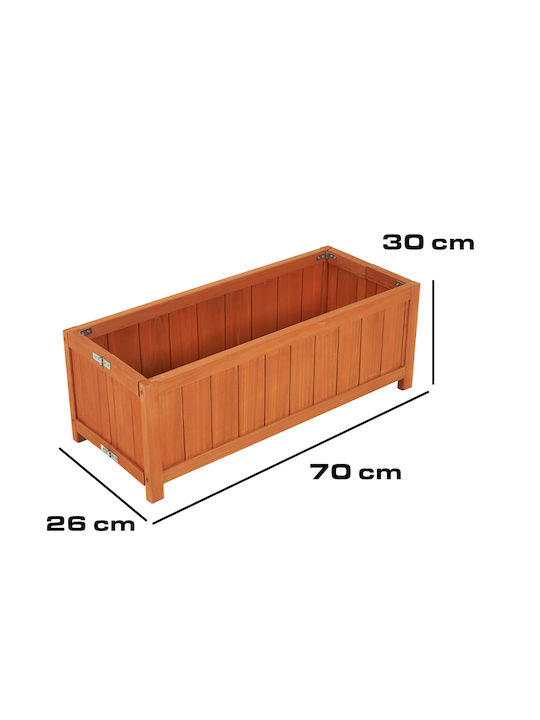 Bakaji Кутия за саксии Дърво 70x30x25см.