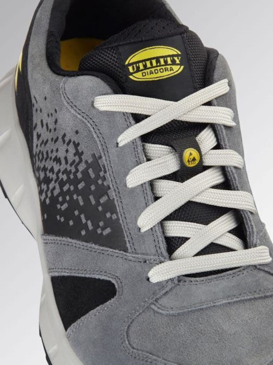 Utility Diadora Waterproof Safety Shoe Grey Lite Low S3S FO SR HRO ESD EN ISO 20345:2022 181027