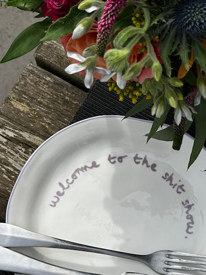 Welcome To Shit Show Statement Porcelain Plate Maegen