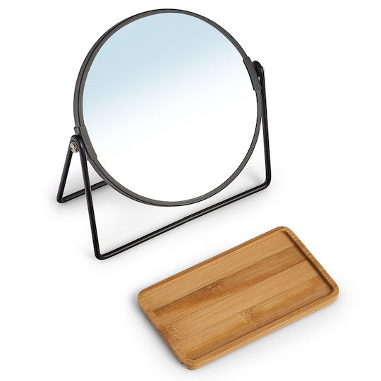 Makeup Mirror Tabletop Zoom x2 Black
