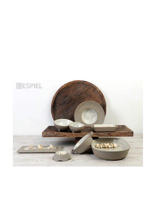 Espiel Spirit Decorative Bowl Pedestal Beige 13.5x13x8.8cm