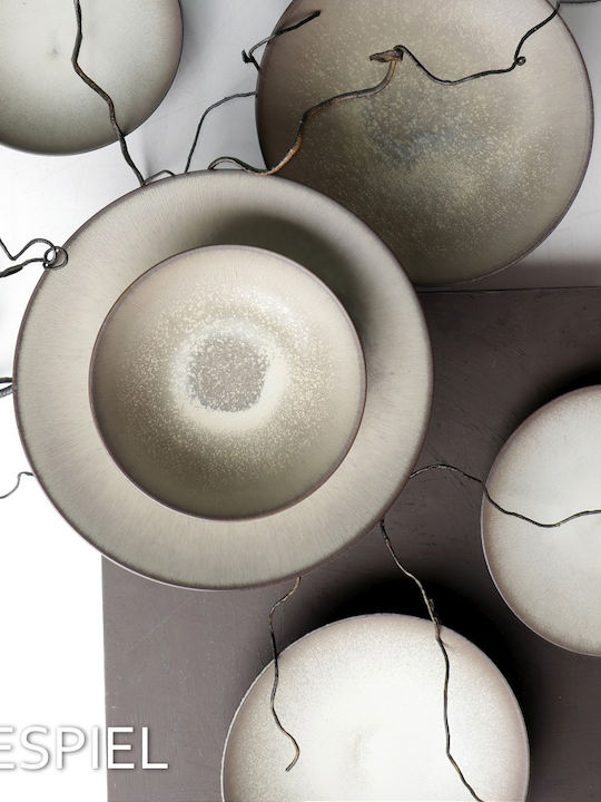Espiel Sensation Decorative Bowl Beige 22x22x8.8cm