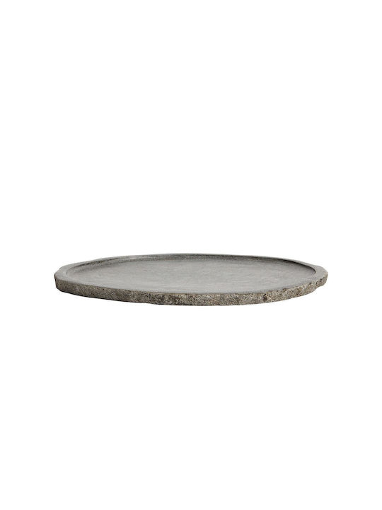 Muubs Dekorative Schüssel Stein Gray 40x40x2cm 1Stück