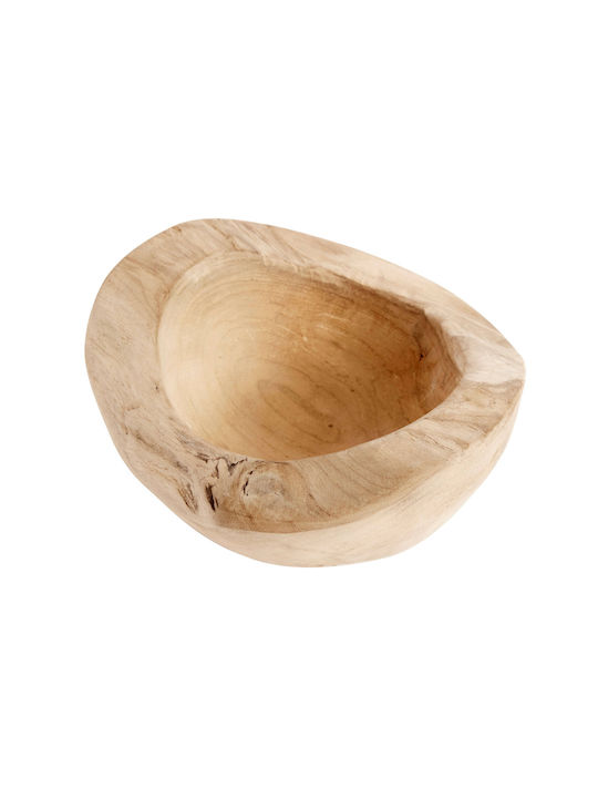Muubs Dekorative Schüssel Hölzernes Beige 13x13cm 1Stück