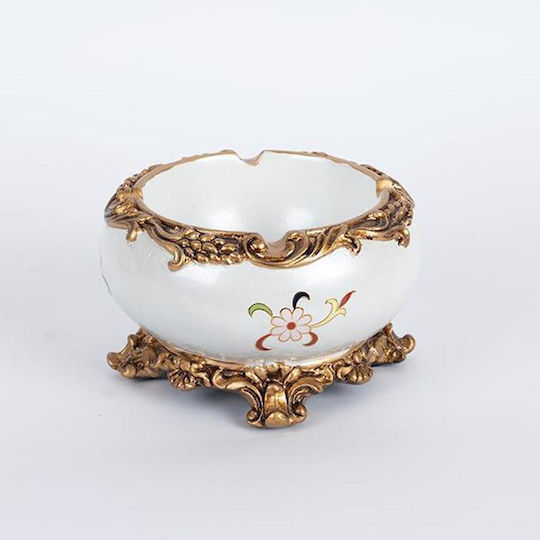 Bol Decorativ Porțelan Auriu 15x15x9.5cm 1buc