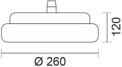 Spot Light Πλαφονιέρα 26cm με Φως Λευκή