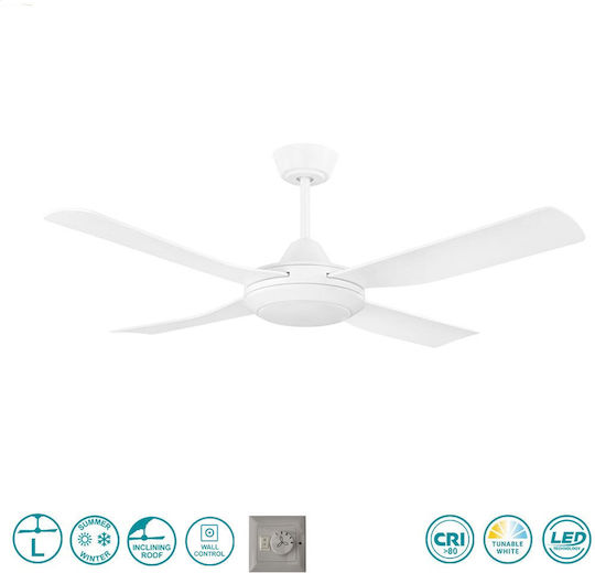 Eglo Bondi 48 Ventilator De Tavan 122cm Cu Lumină Albă