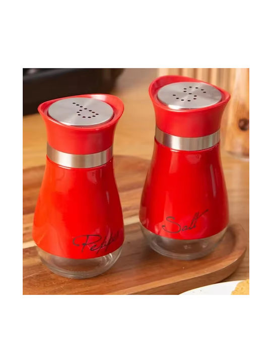Set Sare și Piper Inox cu Suport 2buc