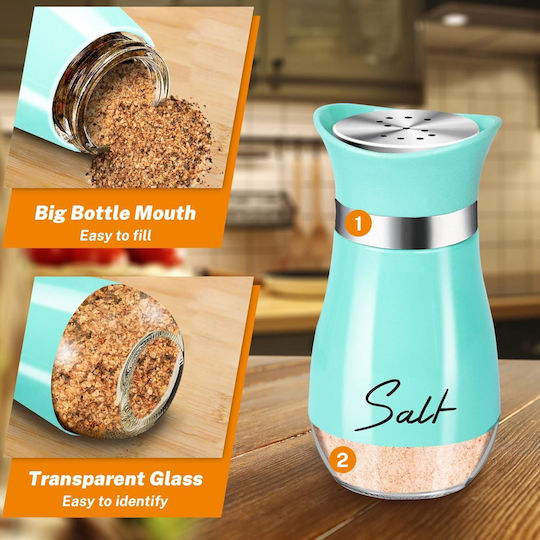 Set Sare și Piper Inox cu Suport 2buc