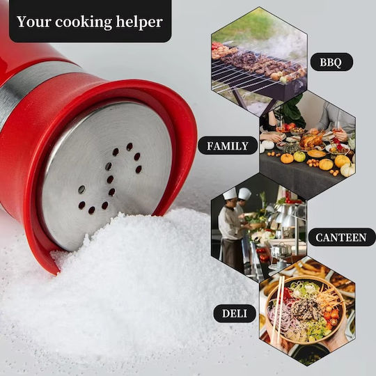 Set Sare și Piper Inox cu Suport 2buc