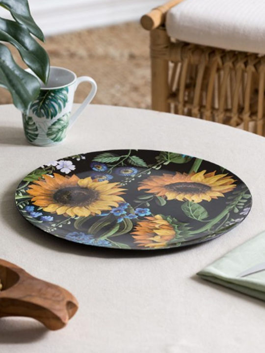 Artekko Lash Διακοσμητική Πιατέλα Πλαστική Μαύρη 33x33x2εκ.