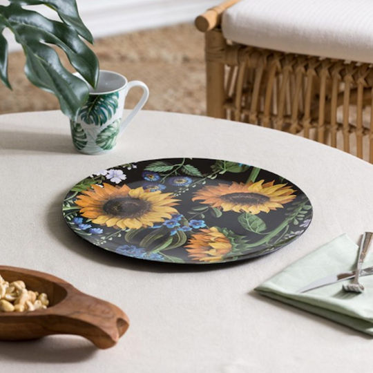 Artekko Lash Διακοσμητική Πιατέλα Πλαστική Μαύρη 33x33x2εκ.