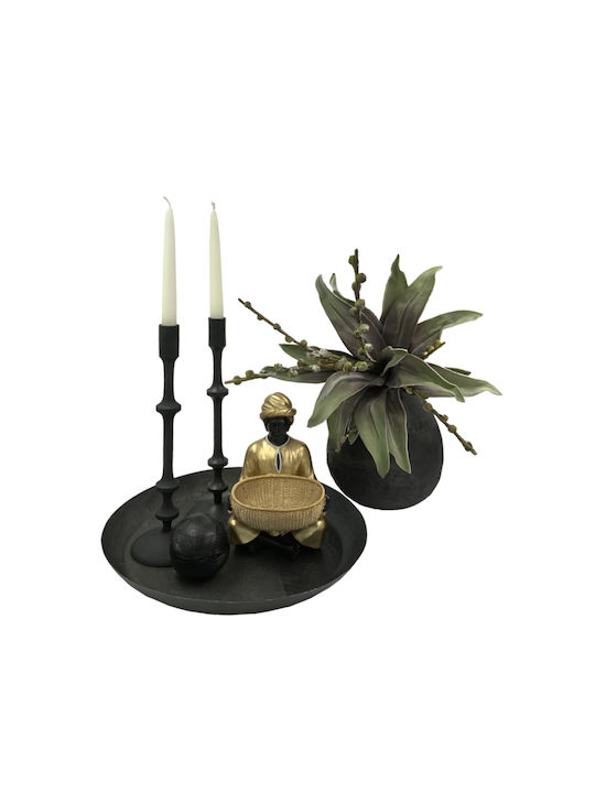 InTheBox Decorative Aluminum Platter Black 44x44x5cm