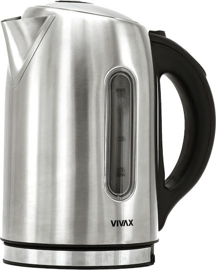 Vivax WH-176TC Βραστήρας 1.7lt 2200W Ασημί
