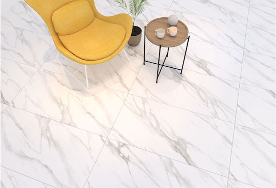 Hatz Floor / Wall Interior Gloss Porcelain Tile 120x60cm Carrara Beauty