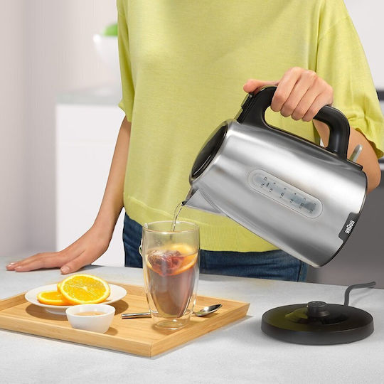 Braun Purshine Βραστήρας 1.7lt 2000W Μαύρος
