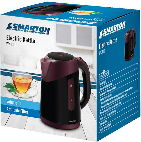 Smarton Βραστήρας 1lt 1200W Μαύρος