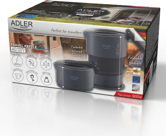 Adler Kettle 600ml 600W Dark Grey