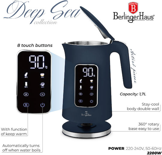 Berlinger Haus Kettle 1.7lt 2200W Blue