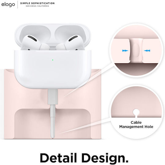 Elago Silicone Charging Station Pink for Apple AirPods Pro
