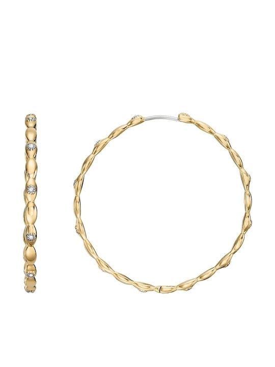 Fossil Earrings made of Steel Gold Plated with Stones