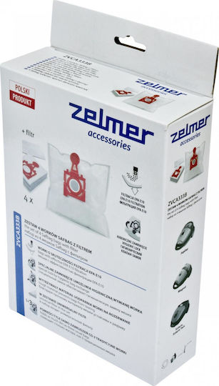 Zelmer Vacuum Cleaner Bags 4pcs Compatible with Vacuum Cleaner Zelmer / Universal
