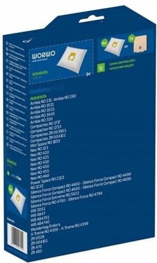 Rowenta Compacteo Ambia Торби за прахосмукачка 4бр Съвместима с прахосмукачка Rowenta