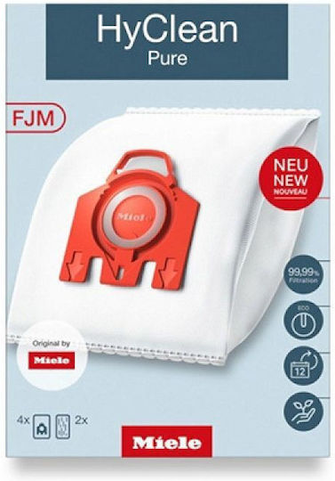 Miele Fjm Hyclean Vacuum Cleaner Bags 4pcs Compatible with Vacuum Cleaner Miele