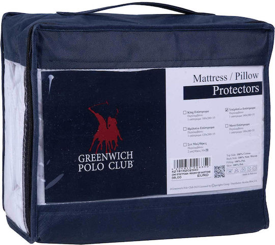 Greenwich Polo Club Protective Cover Queen with Skirt 2340 White 160x200+35cm