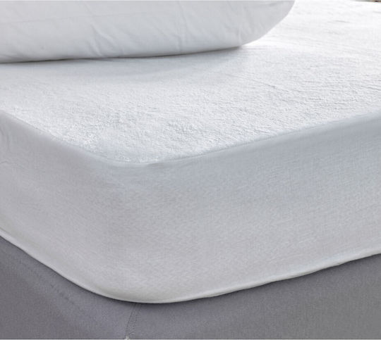 Palamaiki Schutzauflage Doppel Wasserdicht mit Rock Weiß 150x200+35cm