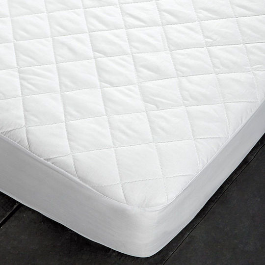 Vesta Home Schutzauflage Halb-Doppel mit Rock Ekavi Plus Weiß 120x200+40cm