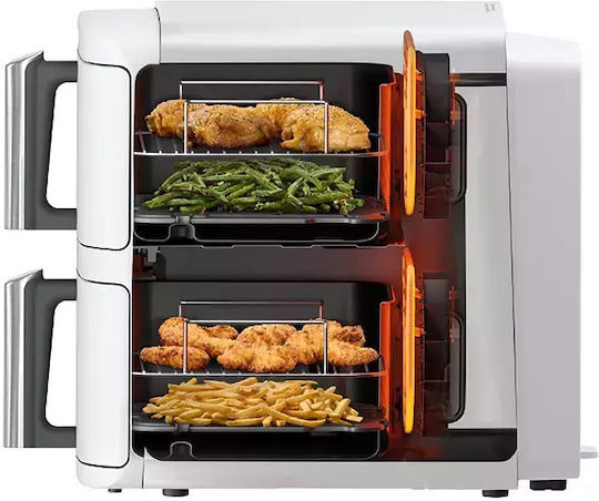 Ninja Double Stack XL Air Fryer with Double Detachable Bucket 9.5lt White
