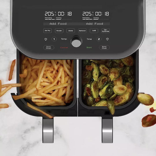 Instant Pot Vortex Plus Heißluftfritteuse mit Doppel-Abnehmbarer Korb 7.6Es Schwarz