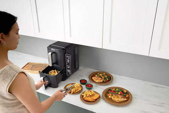 Ninja Stack Еър Фрайър с Wi-Fi & Двойна Подвижна Кошница 7.6лт Черен
