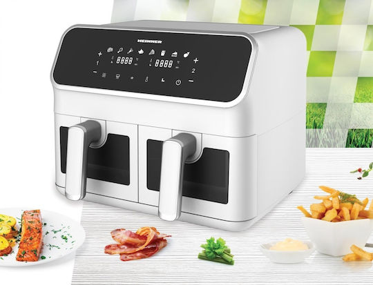 Heinner Air Fryer with Double Detachable Bucket 8lt White HAF-H8DB17WH