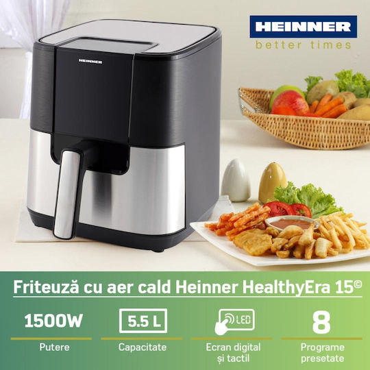Heinner Еър Фрайър 5.5лт Черен HAF-H6BKS1500