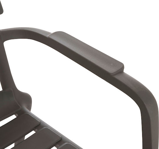 Outdoor Chair Polypropylene Korver Dark Olive Green 48x67x46cm